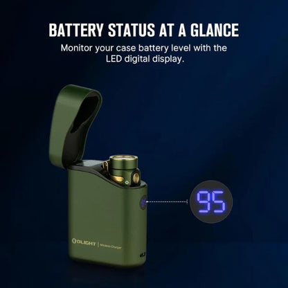 OLIGHT BATON4KITODG Baton 4 Powerful EDC Flashlight 1300 Lumens - OD Green - Premium (With Charging Case) VM Hardware