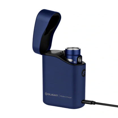 OLIGHT BATON4KITRGBU Baton 4 Powerful EDC Flashlight 1300 Lumens - Regal Blue - Premium (With Charging Case) VM Hardware