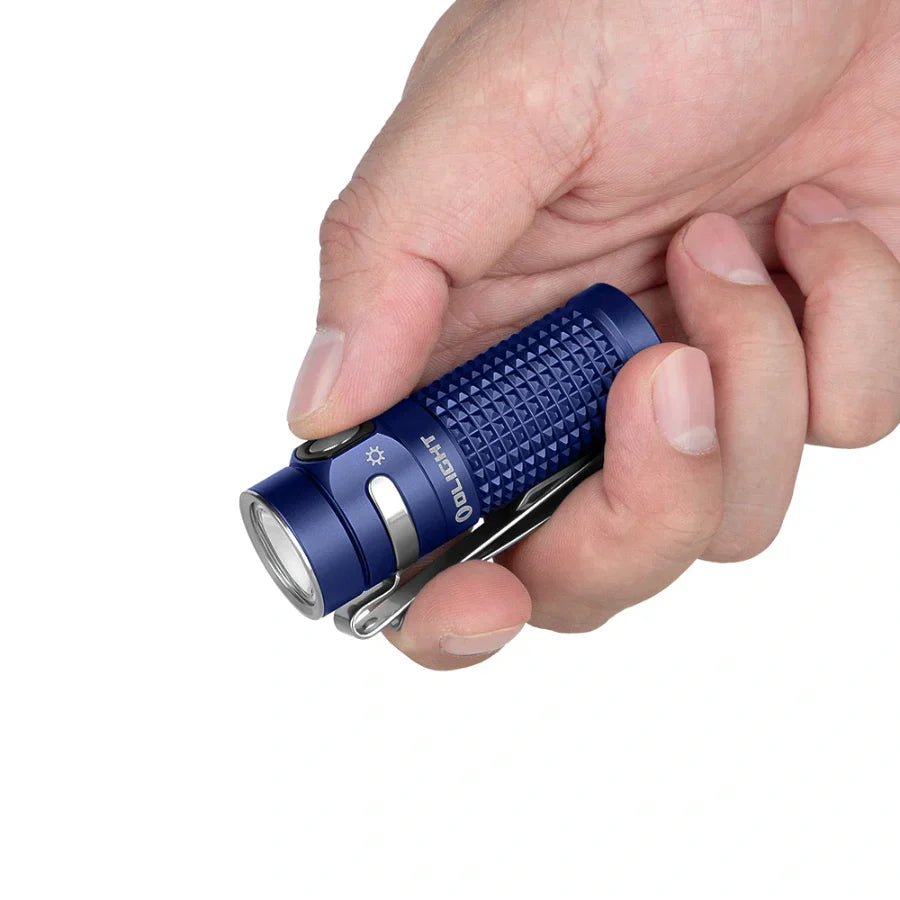 OLIGHT BATON4KITRGBU Baton 4 Powerful EDC Flashlight 1300 Lumens - Regal Blue - Premium (With Charging Case) VM Hardware