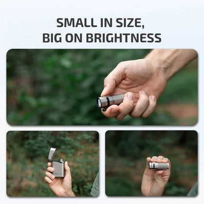 OLIGHT BATON4KITTI Baton 4 Powerful EDC Flashlight 1300 Lumens - Ti-Premium (With Charging Case) VM Hardware