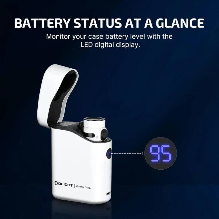 OLIGHT BATON4KITWH Baton 4 Powerful EDC Flashlight 1300 Lumens - White-Premium (With Charging Case) VM Hardware