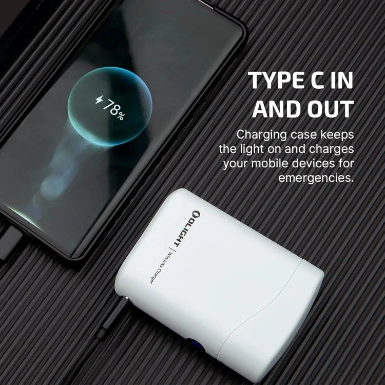 OLIGHT BATON4KITWH Baton 4 Powerful EDC Flashlight 1300 Lumens - White-Premium (With Charging Case) VM Hardware