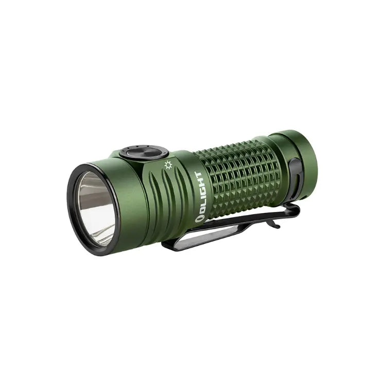 OLIGHT BATONTURBOODGRGL Baton Turbo Compact EDC Flashlight with 510m Long-Range Beam - OD Green VM Hardware