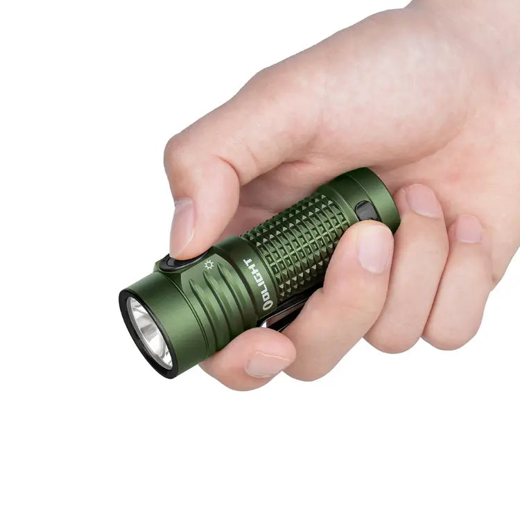 OLIGHT BATONTURBOODGRGL Baton Turbo Compact EDC Flashlight with 510m Long-Range Beam - OD Green VM Hardware