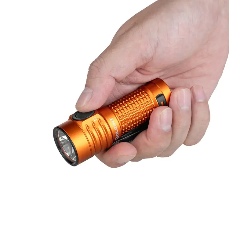 OLIGHT BATONTURBOOGCW Baton Turbo Compact EDC Flashlight with 510m Long-Range Beam - Orange VM Hardware