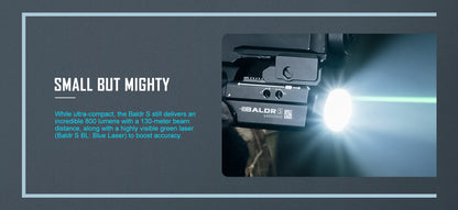OLIGHT BALDRSBK Baldr S Rail Mounted Light 800 Lumens VM Hardware