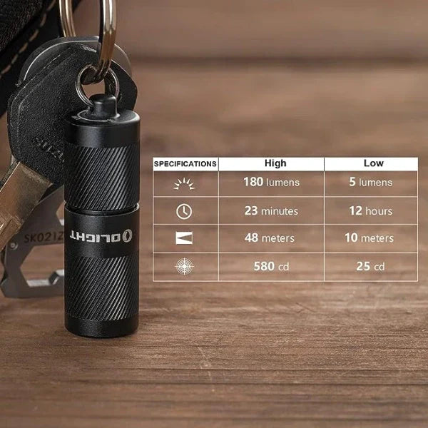 OLIGHT I1R2PROBK i1R 2 Pro Keychain Flashlight - Black VM Hardware