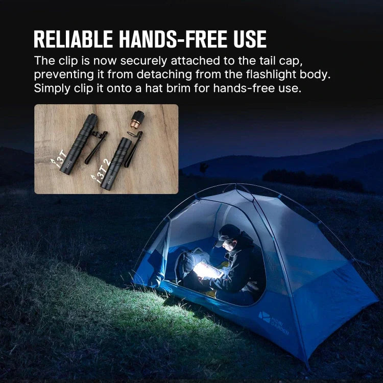 OLIGHT I3T2BK i3T 2 EOS Small EDC Flashlight - Black VM Hardware