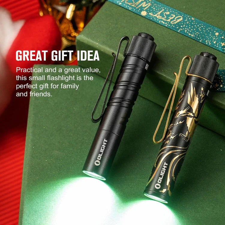 OLIGHT I3T2DGPNGDBK i3T 2 EOS Small EDC Flashlight - Dragon & Phoenix Golden Black VM Hardware