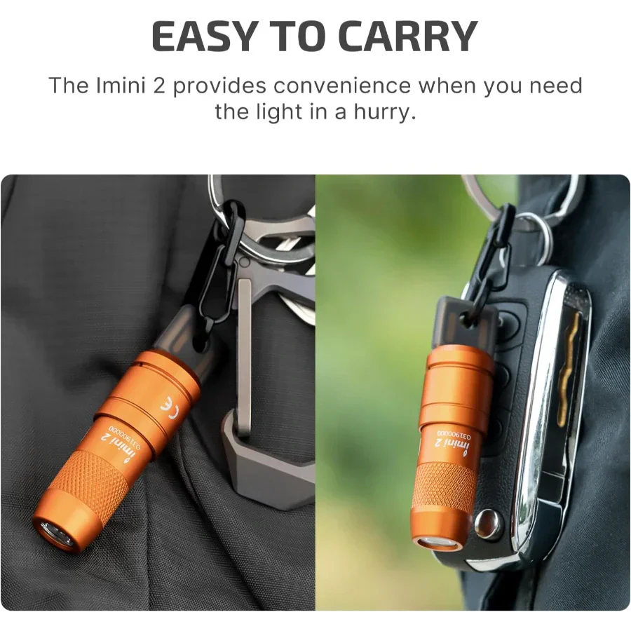 OLIGHT IMINI2OG imini 2 Rechargeable Mini Flashlight - Orange VM Hardware
