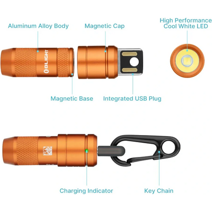OLIGHT IMINI2OG imini 2 Rechargeable Mini Flashlight - Orange VM Hardware
