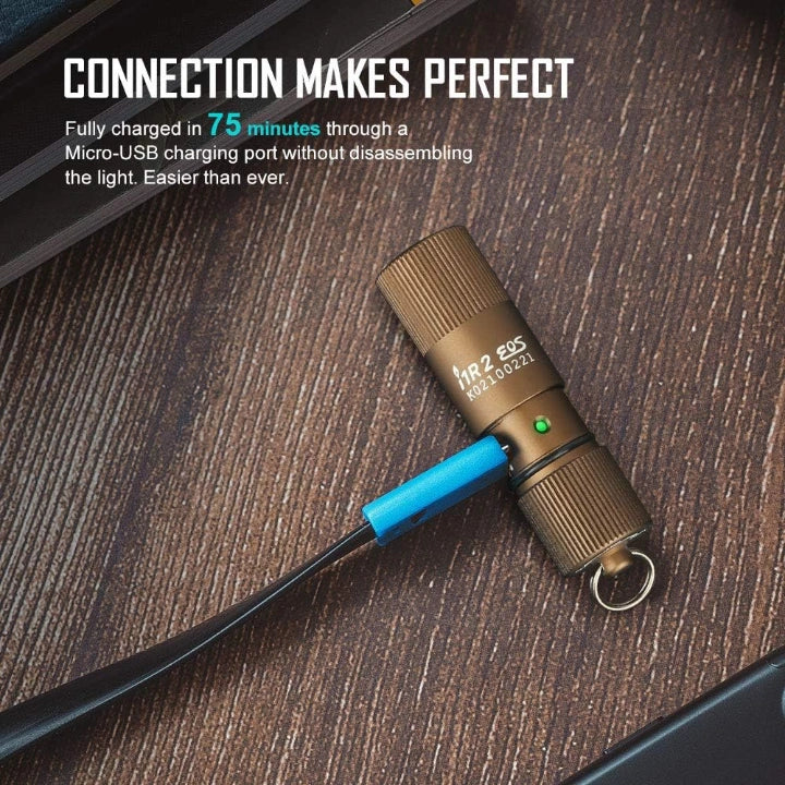 OLIGHT I1R2 EOS Keychain Flashlight Kit - Desert Tan VM Hardware
