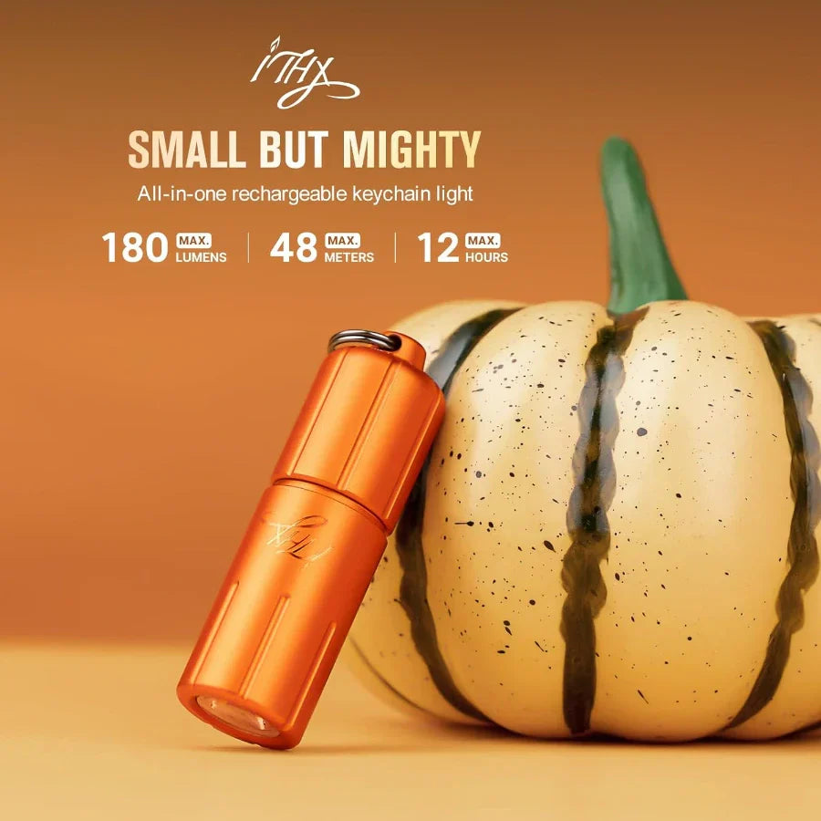 OLIGHT ITHXPKNOG iTHX Pumpkin Orange Keychain EDC Flashlight VM Hardware