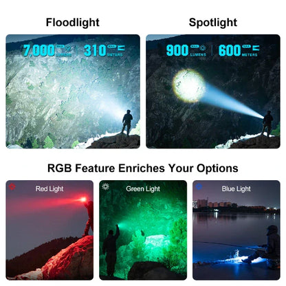 OLIGHT MARAUDERMINIBK Marauder Mini Powerful LED Flashlight With RGB - Black VM Hardware