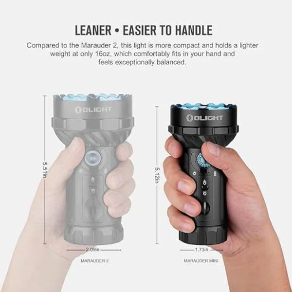 OLIGHT MARAUDERMINIBK Marauder Mini Powerful LED Flashlight With RGB - Black VM Hardware