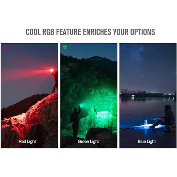 OLIGHT MARAUDERMINIBK Marauder Mini Powerful LED Flashlight With RGB - Black VM Hardware