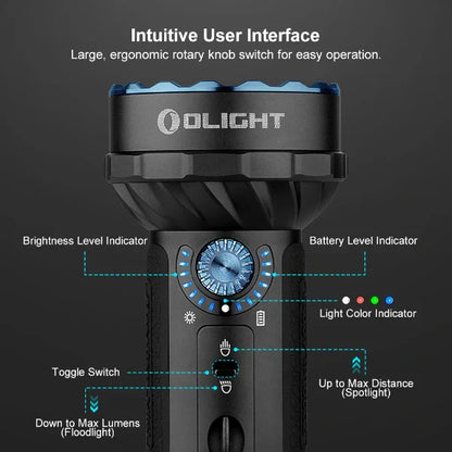 OLIGHT MARAUDERMINIBK Marauder Mini Powerful LED Flashlight With RGB - Black VM Hardware