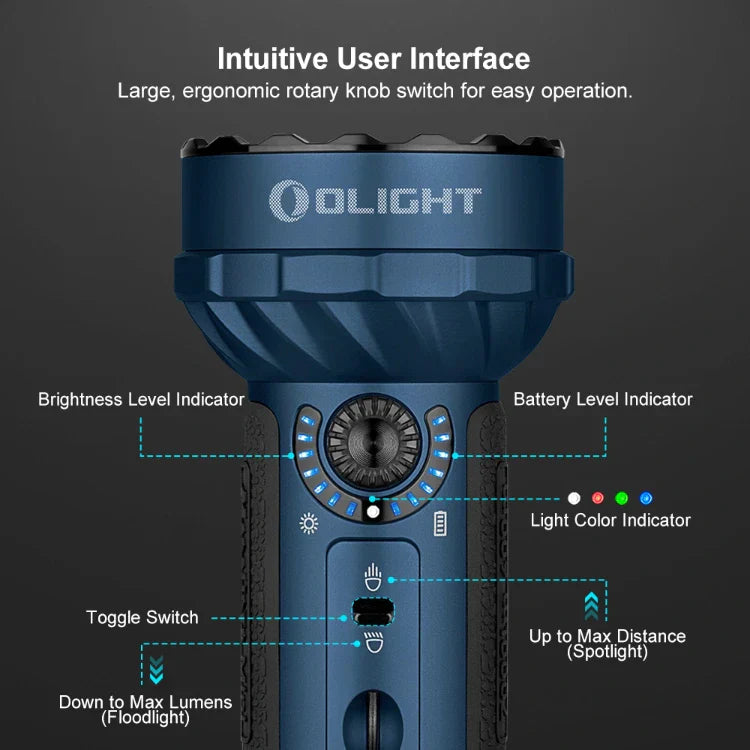 OLIGHT MARAUDERMINIMNBU Marauder Mini Powerful LED Flashlight With RGB - Midnight Blue VM Hardware