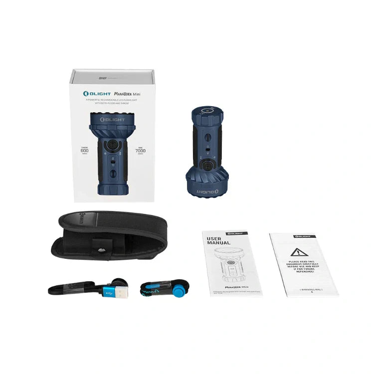 OLIGHT MARAUDERMINIMNBU Marauder Mini Powerful LED Flashlight With RGB - Midnight Blue VM Hardware