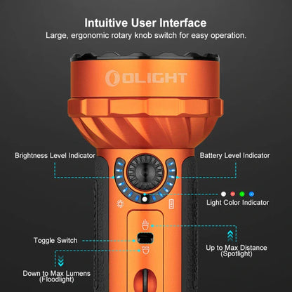 OLIGHT MARAUDERMINIOG Marauder Mini Powerful LED Flashlight With RGB - Orange VM Hardware