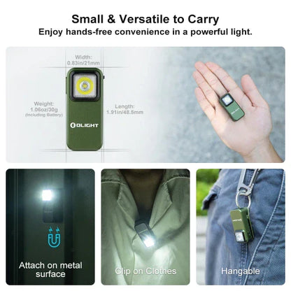 OLIGHT OCLIPODG Oclip Clip Light with White and Red Light - OD Green VM Hardware