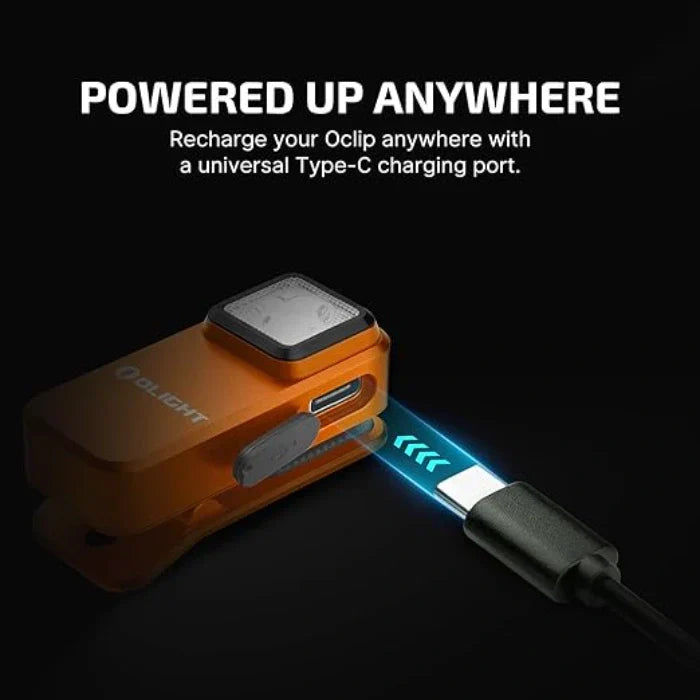 OLIGHT OCLIPOG Oclip Clip Light with White and Red Light - Orange VM Hardware