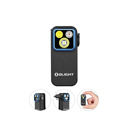 OLIGHT OCLIPPROBKC2M Oclip Pro Clip on Flashlight with Floodlight Spotlight and Red Light - Black VM Hardware