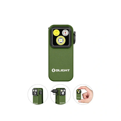 OLIGHT OCLIPPROODGC2M Oclip Pro Clip on Flashlight with Floodlight Spotlight and Red Light - OD Green VM Hardware