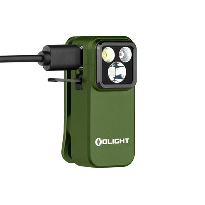 OLIGHT OCLIPPROODGC2M Oclip Pro Clip on Flashlight with Floodlight Spotlight and Red Light - OD Green VM Hardware