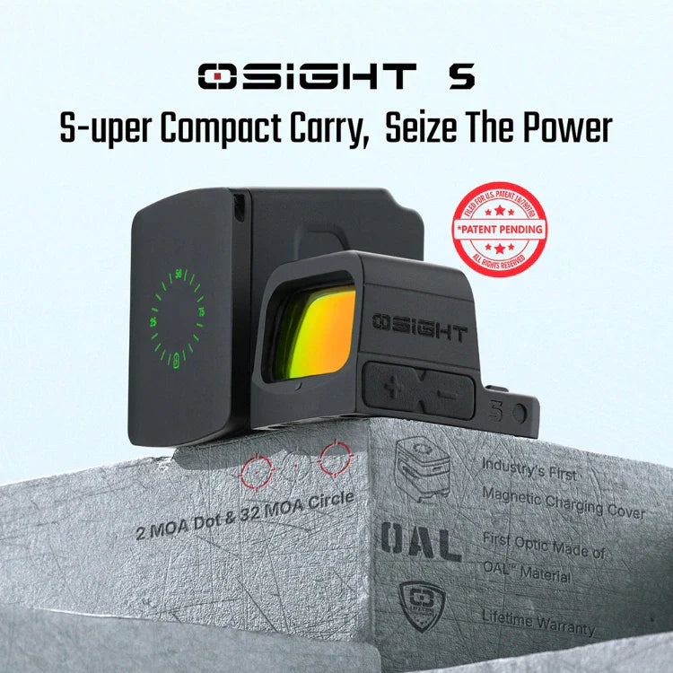OLIGHT OSIGHTSRDDOTBK Osight S 2 MOA Dot & 32 MOA Circle with OAL Material VM Hardware