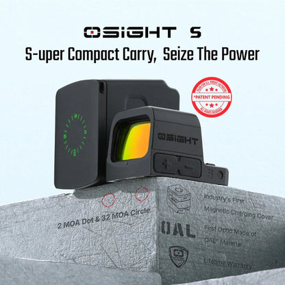 OLIGHT OSIGHTSRDDOTBK Osight S 2 MOA Dot & 32 MOA Circle with OAL Material VM Hardware