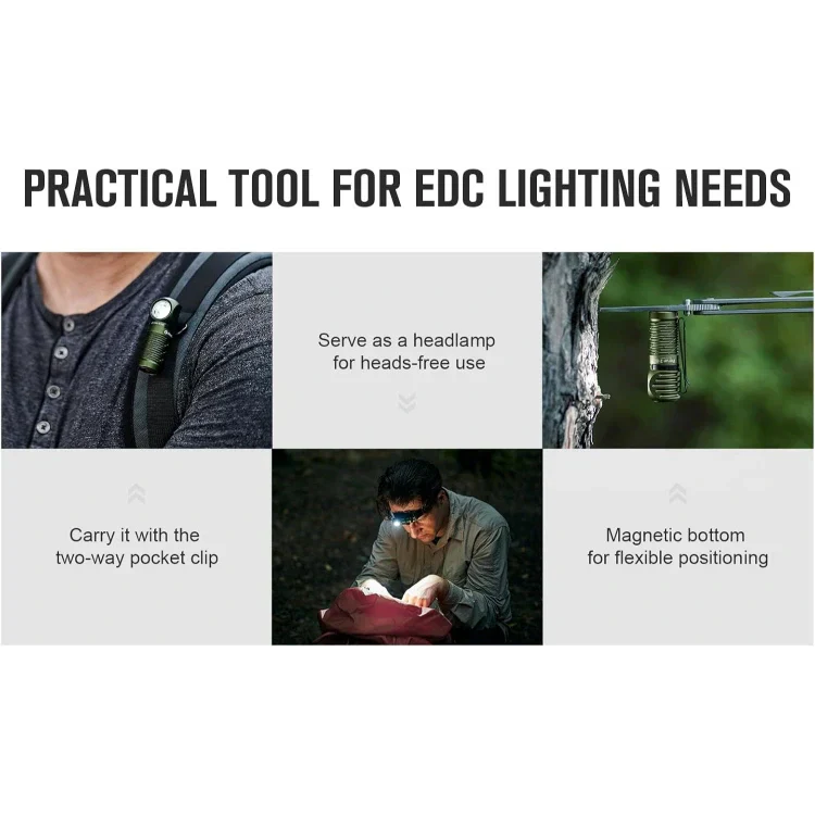 OLIGHT PERUN2MINIODGCW Perun 2 Mini LED Rechargeable Headlamp - OD Green CW(5700K~6700K) VM Hardware