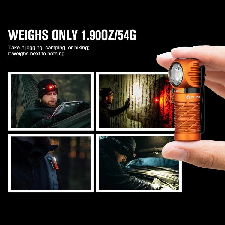 OLIGHT PERUN2MINIOG Perun 2 Mini LED Rechargeable Headlamp - Orange VM Hardware