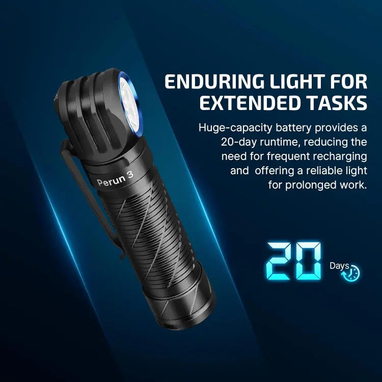 OLIGHT PERUN3BK Perun 3 Headlamp 3000 Lumens White Light and Red Light - Black VM Hardware