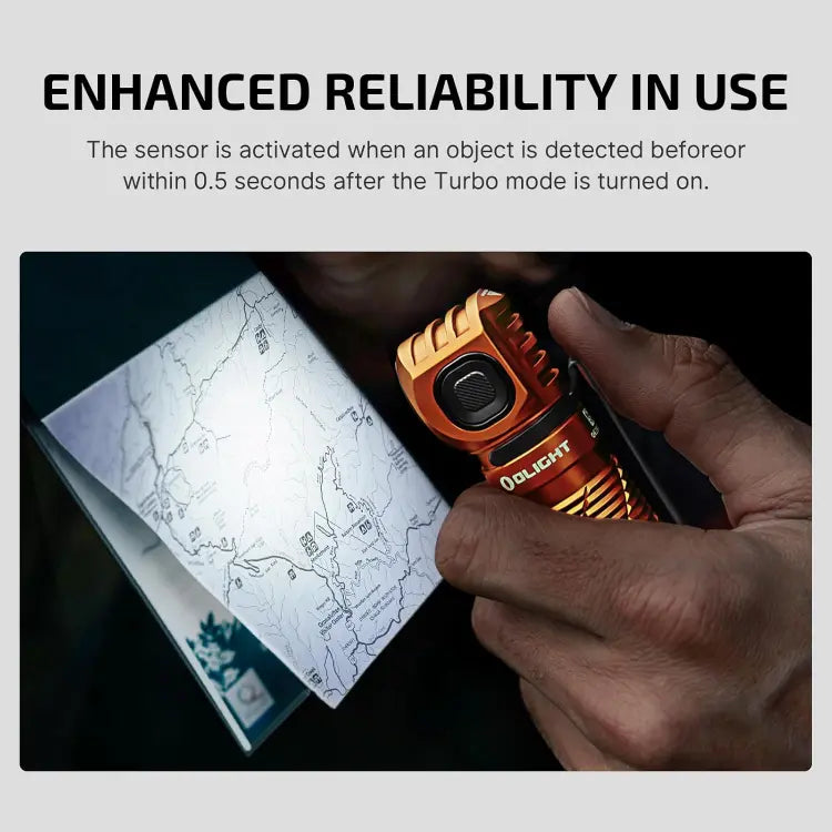 OLIGHT PERUN3OG Perun 3 Headlamp 3000 Lumens White Light and Red Light - Orange VM Hardware