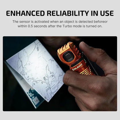 OLIGHT PERUN3OG Perun 3 Headlamp 3000 Lumens White Light and Red Light - Orange VM Hardware