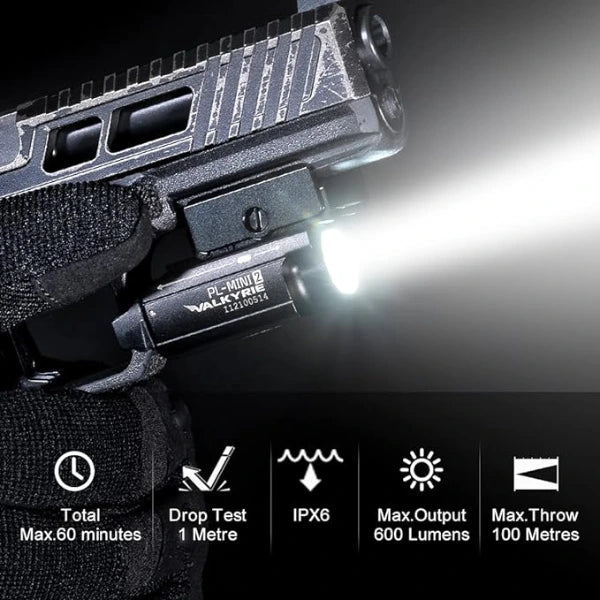 OLIGHT PLMINI2BK PL-MINI 2 Valkyrie Tactical Light - Black VM Hardware