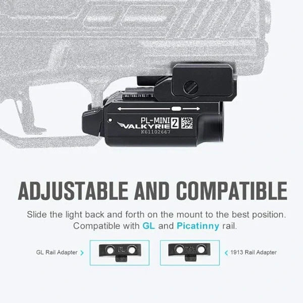 OLIGHT PLMINI2BK PL-MINI 2 Valkyrie Tactical Light - Black VM Hardware