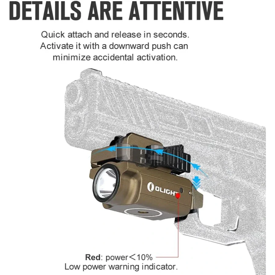OLIGHT PLMINI2DT PL-MINI 2 Valkyrie Tactical Light - Desert Tan VM Hardware