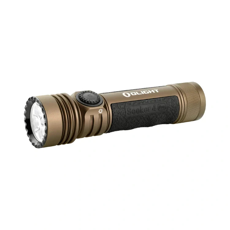 OLIGHT SEEKER4PRODTREGULAR Seeker 4 Pro High Power Flashlight - Desert Tan CW(5700~7000K) VM Hardware