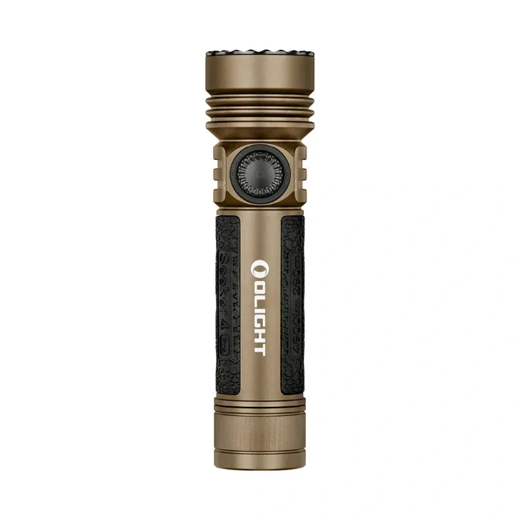 OLIGHT SEEKER4PRODTREGULAR Seeker 4 Pro High Power Flashlight - Desert Tan CW(5700~7000K) VM Hardware