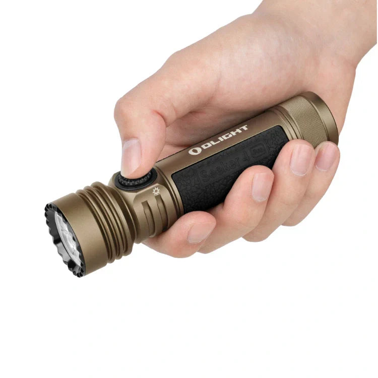 OLIGHT SEEKER4PRODTREGULAR Seeker 4 Pro High Power Flashlight - Desert Tan CW(5700~7000K) VM Hardware