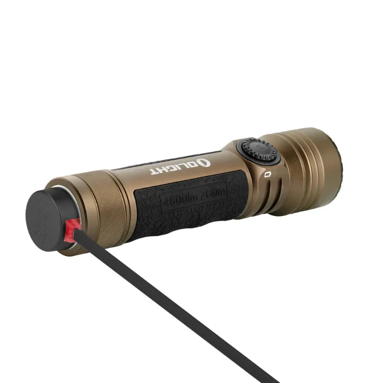 OLIGHT SEEKER4PRODTREGULAR Seeker 4 Pro High Power Flashlight - Desert Tan CW(5700~7000K) VM Hardware
