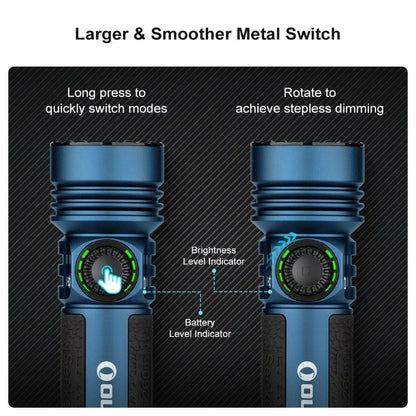 OLIGHT SEEKER4PROMNBUREGULAR Seeker 4 Pro High Power Flashlight - Midnight Blue CW(5700~7000K) VM Hardware