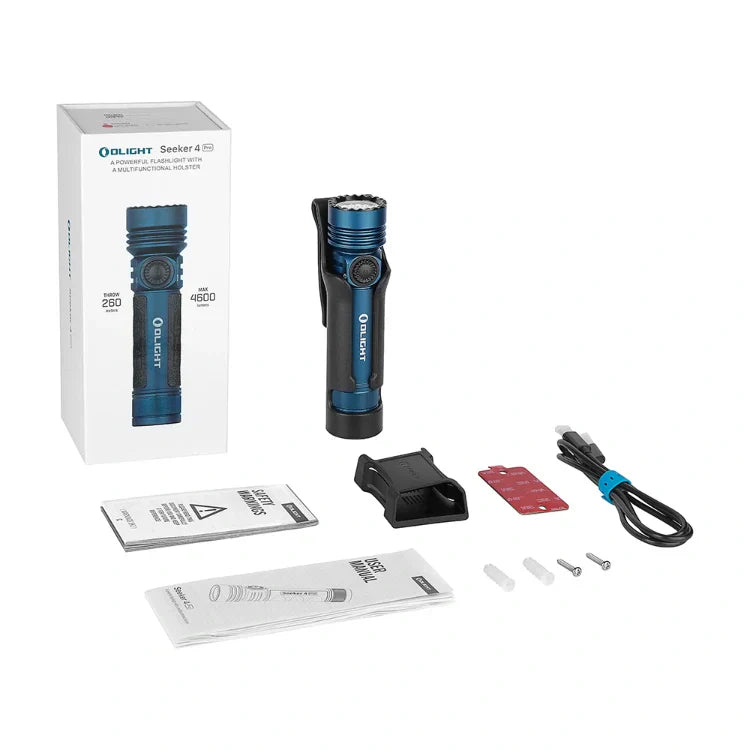 OLIGHT SEEKER4PROMNBUREGULAR Seeker 4 Pro High Power Flashlight - Midnight Blue CW(5700~7000K) VM Hardware