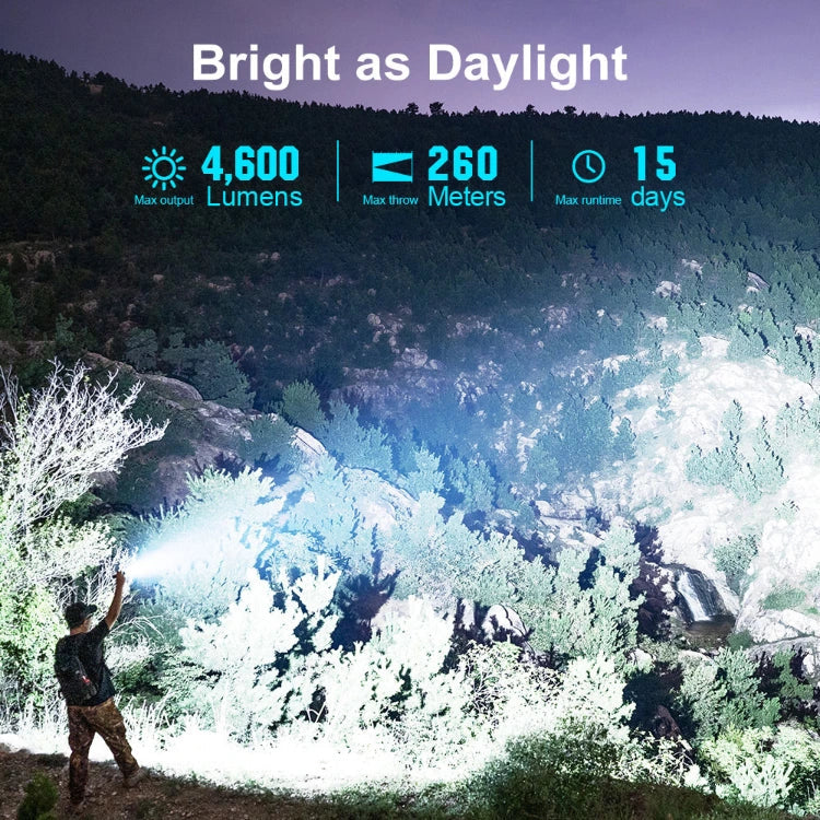OLIGHT SEEKER4PROMTBKCW Seeker 4 Pro High Power Flashlight -Matte Black CW(5700~7000K) VM Hardware