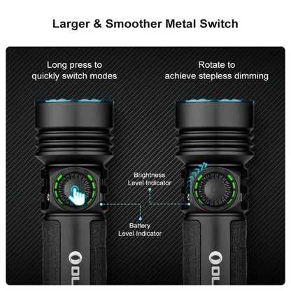 OLIGHT SEEKER4PROMTBKCW Seeker 4 Pro High Power Flashlight -Matte Black CW(5700~7000K) VM Hardware