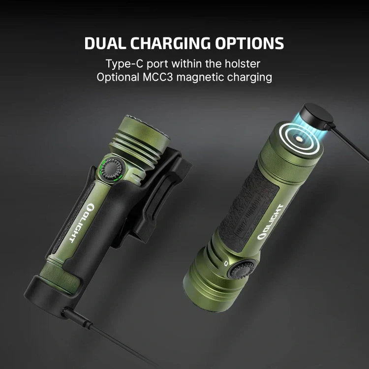 OLIGHT SEEKER4PROODG Seeker 4 Pro High Power Flashlight - OD Green CW(5700~7000K) VM Hardware