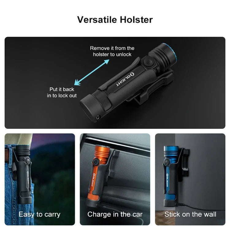 OLIGHT SEEKER4PROOG Seeker 4 Pro High Power Flashlight - Orange CW(5700~7000K) VM Hardware