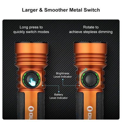 OLIGHT SEEKER4PROOG Seeker 4 Pro High Power Flashlight - Orange CW(5700~7000K) VM Hardware